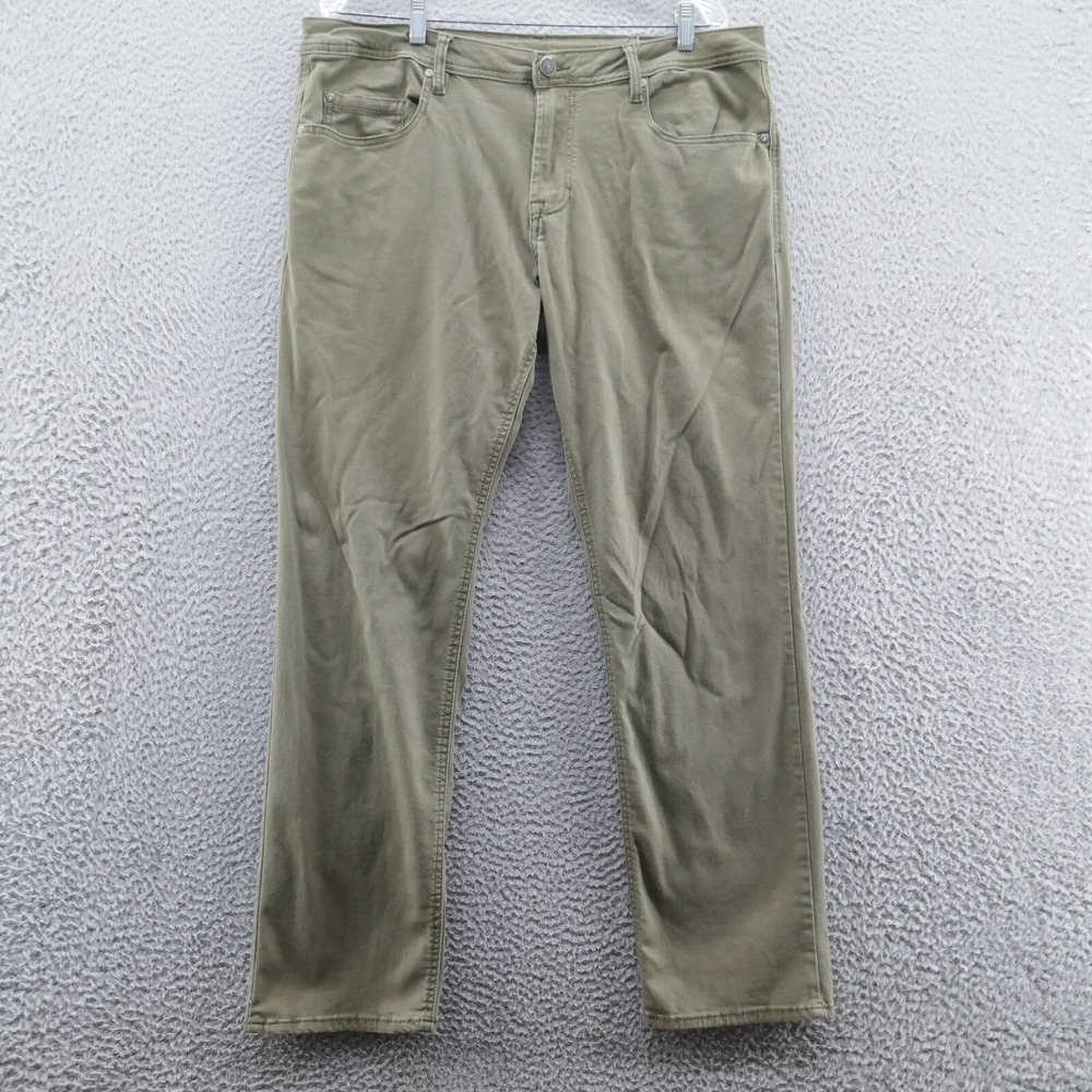 Buffalo David Bitton Archer Slim Stretch Jeans Mens 38x32 Olive Green
